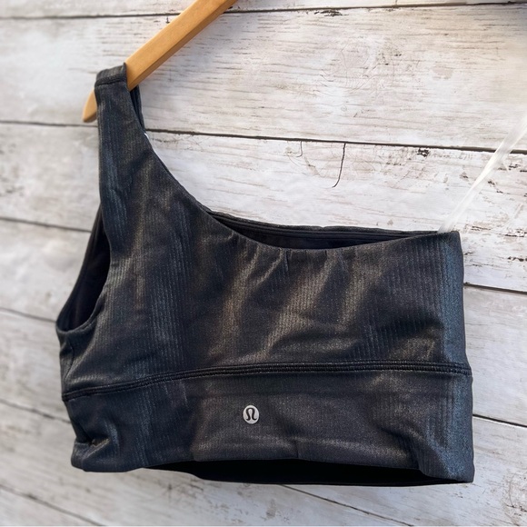 NEW Size 8 Lululemon Align Asymmetrical Ribbed Bra Light Support A/B Cup Shine - Picture 6 of 11